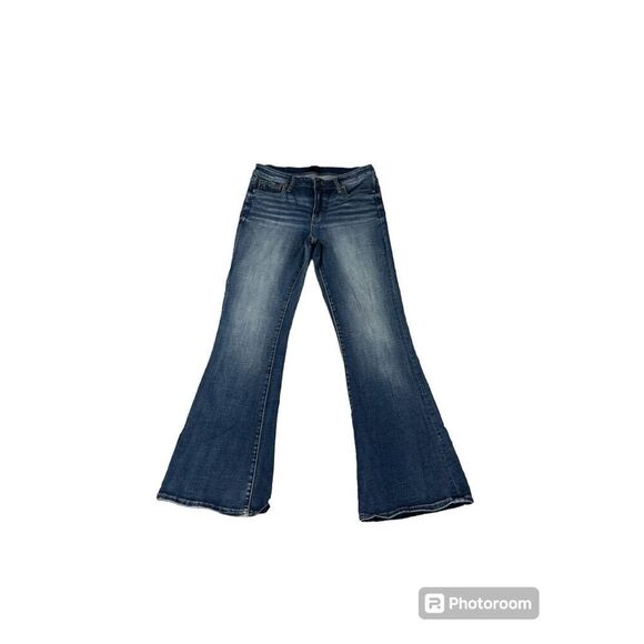 Buckle Denim - Buckle black flare denim jeans western faded 30x32